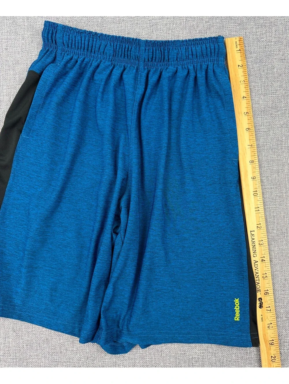 Reebok Blue/Black Athletic Performance Shorts Boys Size M Drawstring Elastic